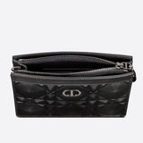 DIOR CARO ZIPPED POUCH WITH CHAIN