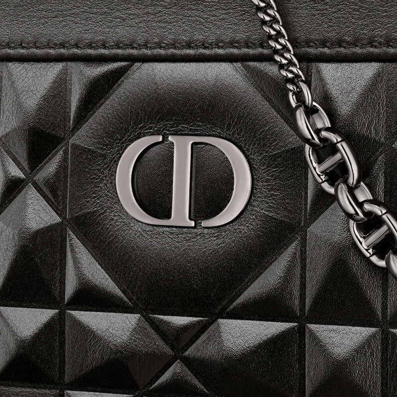 DIOR CARO ZIPPED POUCH WITH CHAIN