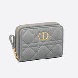 DIOR CARO COMPACT ZIPPED WALLET