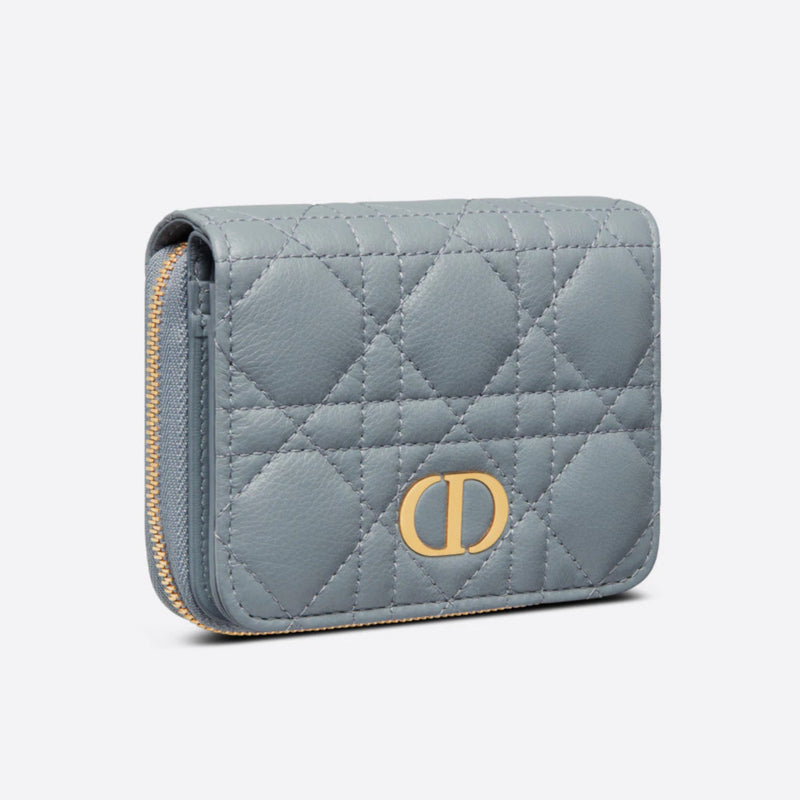 DIOR CARO COMPACT ZIPPED WALLET