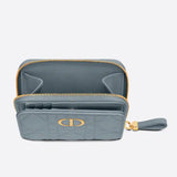 DIOR CARO COMPACT ZIPPED WALLET