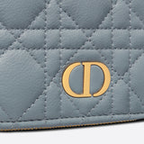 DIOR CARO COMPACT ZIPPED WALLET