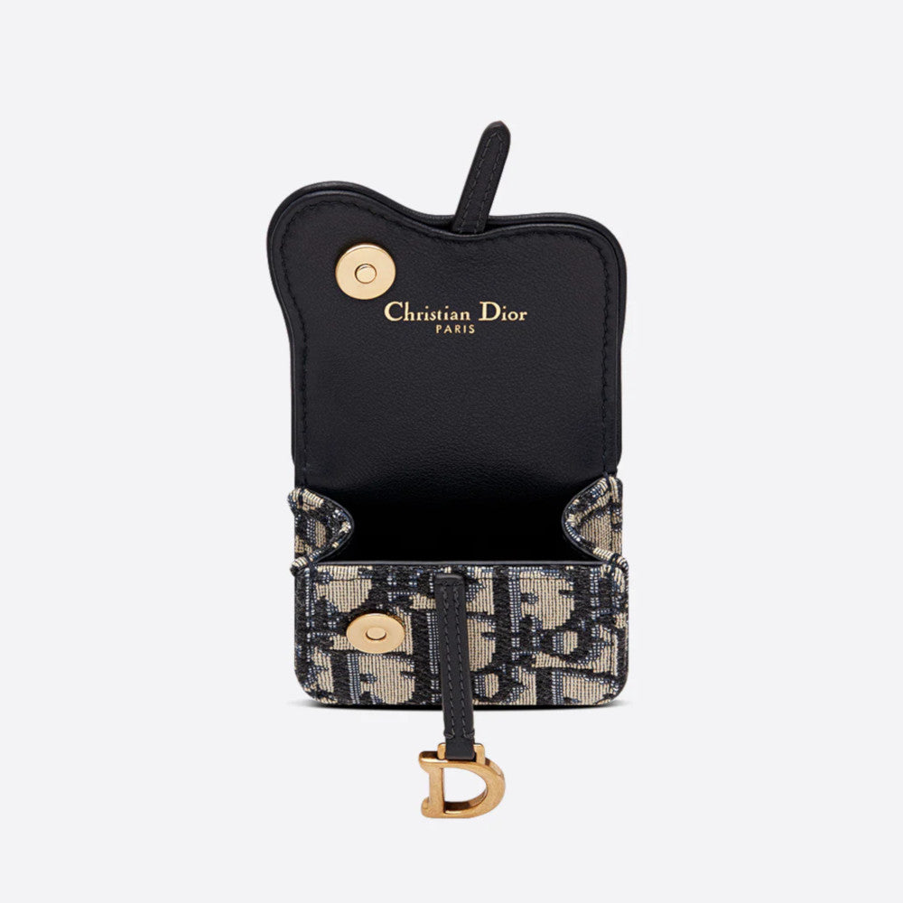 Dior - 【Dior】Saddle AirPods Proケース Christian Dior Saddle Airpods Pro Case Oblique Canvas Blue