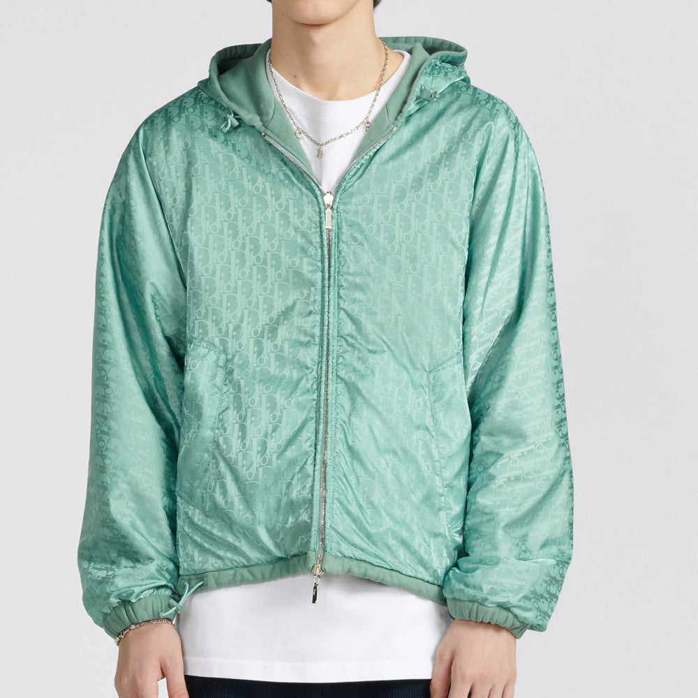Dior CHRISTIAN DIOR COUTURE REVERSIBLE HOODED TRACK JACKET