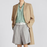 TWO-TONE DOUBLE-SIDED COAT