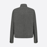 MICRO-HOUNDSTOOTH HARRINGTON-SHAPED BLOUSON