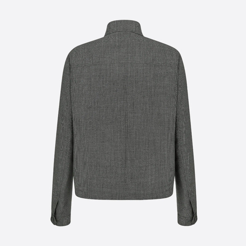 MICRO-HOUNDSTOOTH HARRINGTON-SHAPED BLOUSON