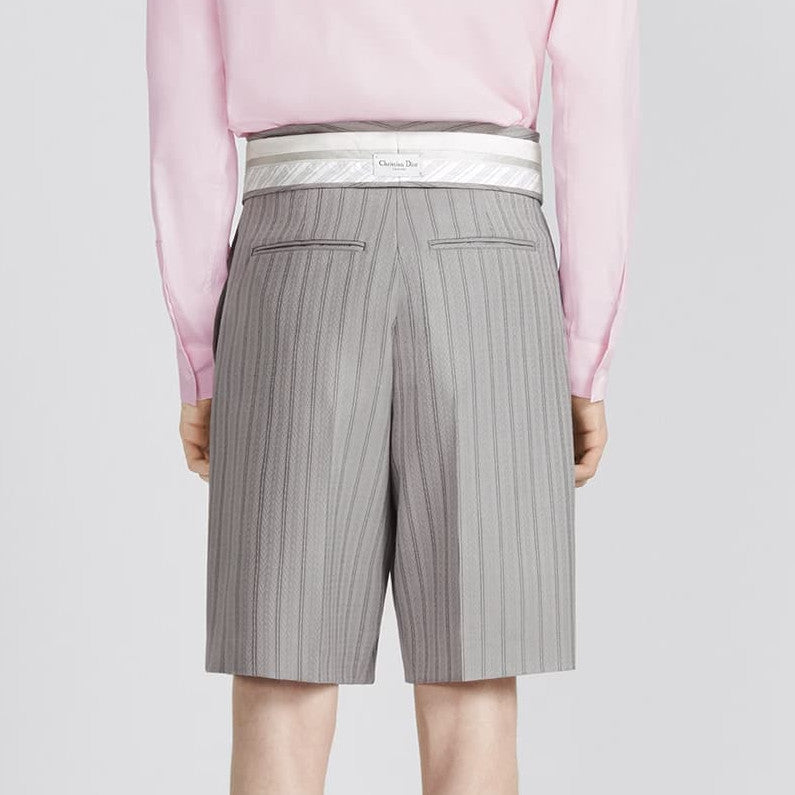 BERMUDA SHORTS WITH TURNED-DOWN WAISTBAND