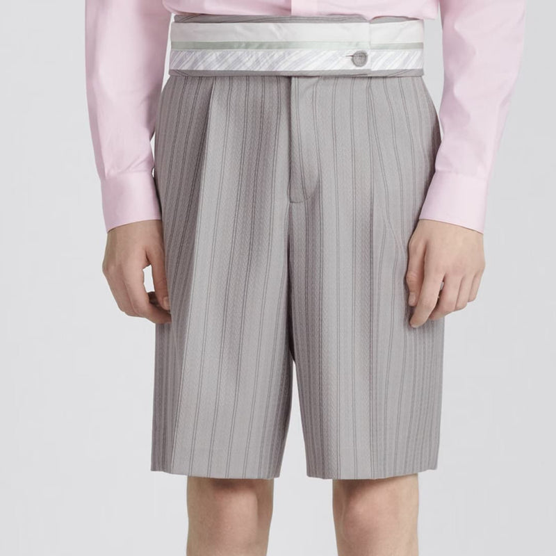 BERMUDA SHORTS WITH TURNED-DOWN WAISTBAND