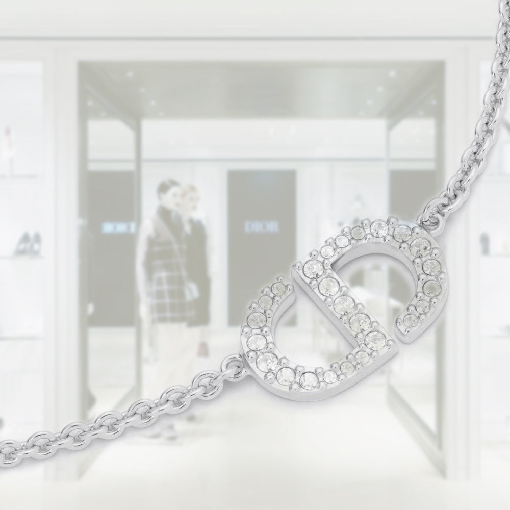 Dior｜JEWERLY (N1971HOMMT 000) Dio(r)evolution Necklace Gold-Finish Metal and White