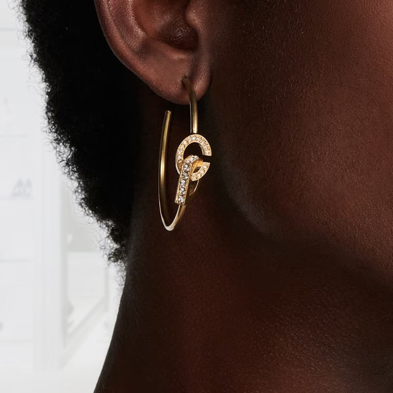 CD LOCK EARRINGS