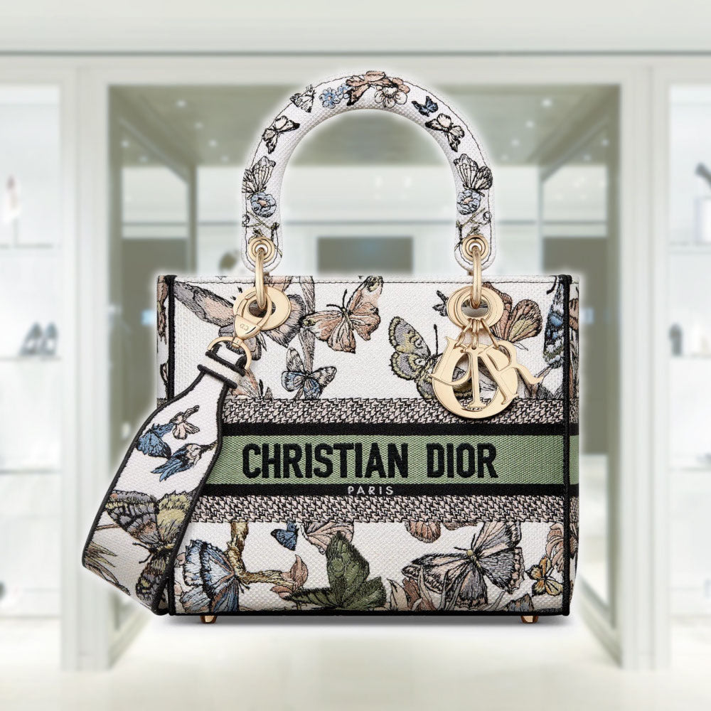 Dior 、LADY D-Lite Dior LADY D-LITE BAG MEDIUM M0565OESR_M20E – BORDER-GARA