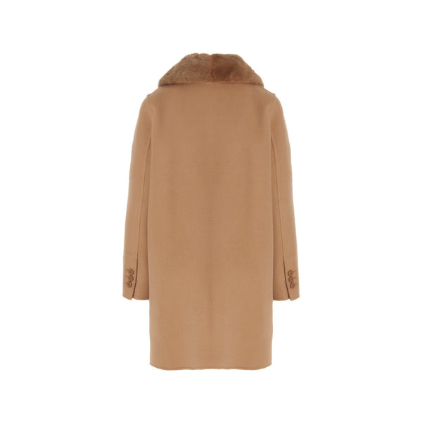 Mink collar coat