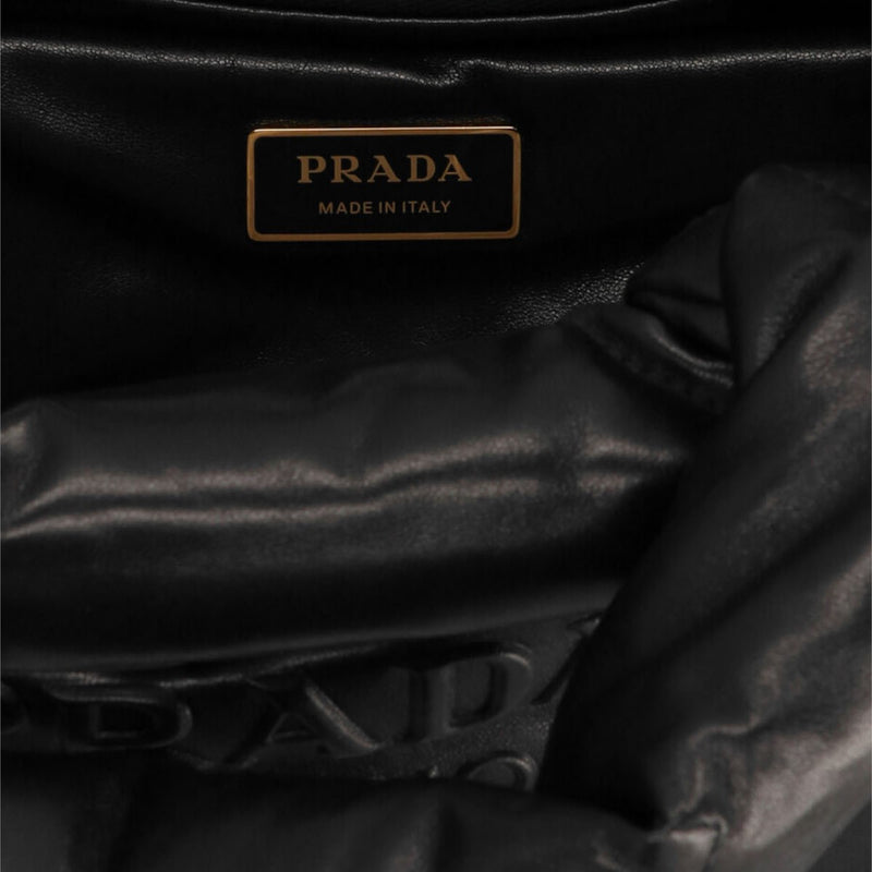 Logo leather shopping bag