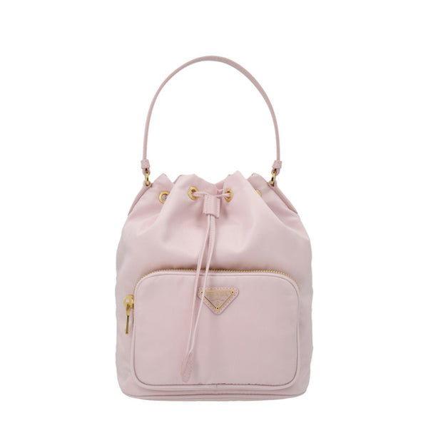 Re-nylon logo bucket bag