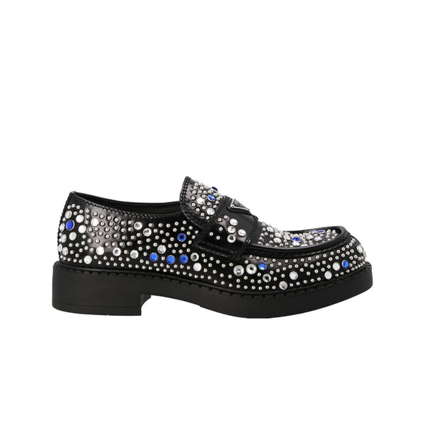 Sequin stud loafers