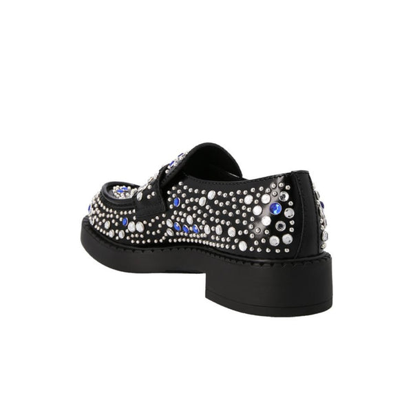 Sequin stud loafers