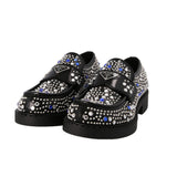 Sequin stud loafers