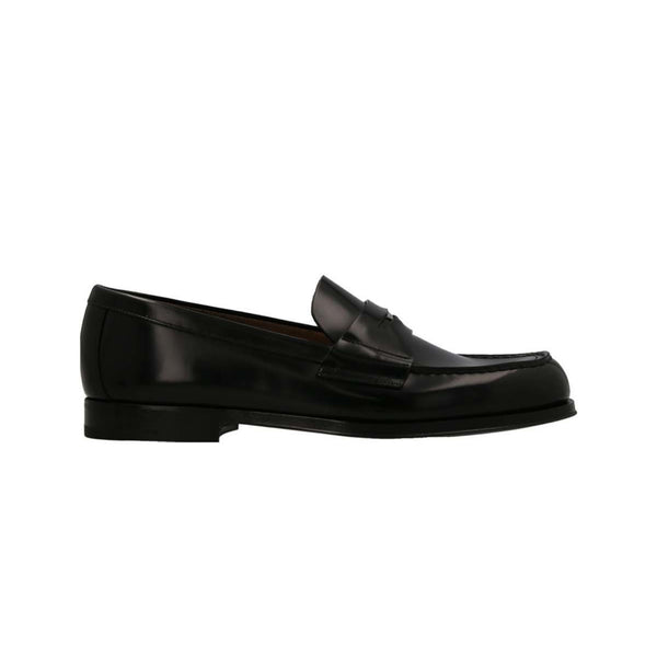 Logo leather loafers