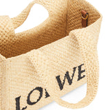 Small LOEWE Font Tote in raffia