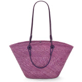 Anagram Basket bag in iraca palm and calfskin