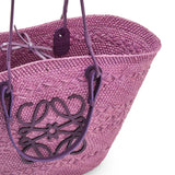 Anagram Basket bag in iraca palm and calfskin