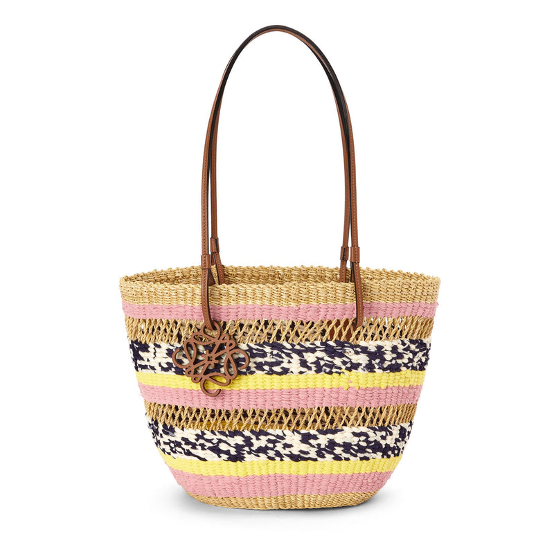 Shop LOEWE 2023 SS Basket Tote in elephant grass and calfskin (A223S91X01)  by WaterIsland84