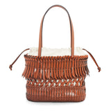 Fringe Square Basket bag in calfskin