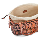 Fringe Square Basket bag in calfskin