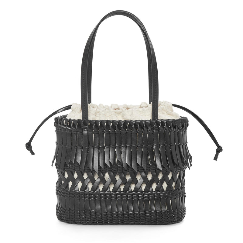 Fringe Square Basket bag in calfskin