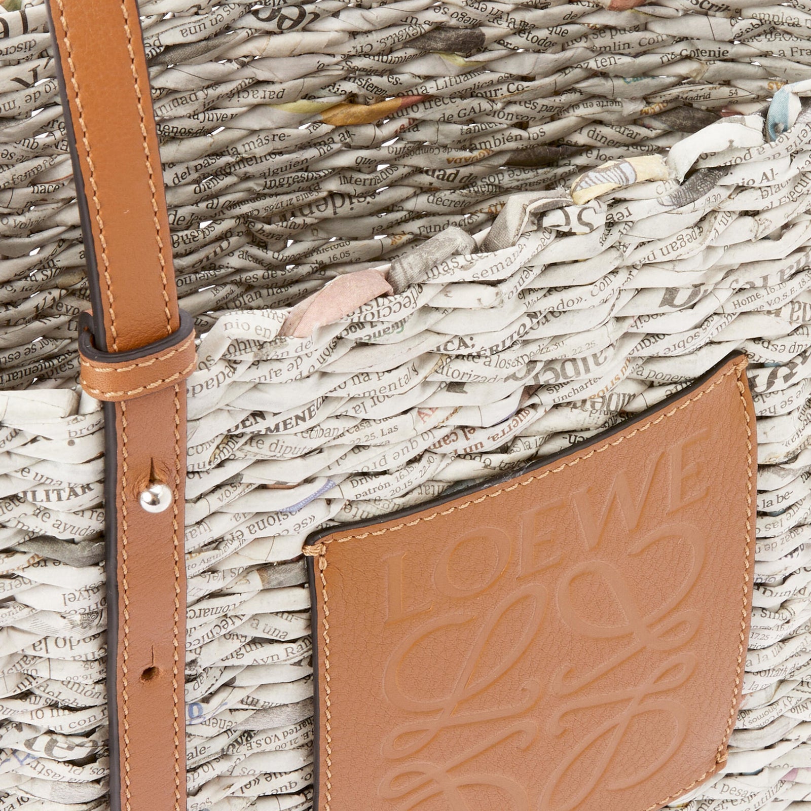 平日値下げ【LOEWE】BASKET SMALL BAG Loewe Neutral Raffia Small Square Basket Bag – Oliver Jewellery