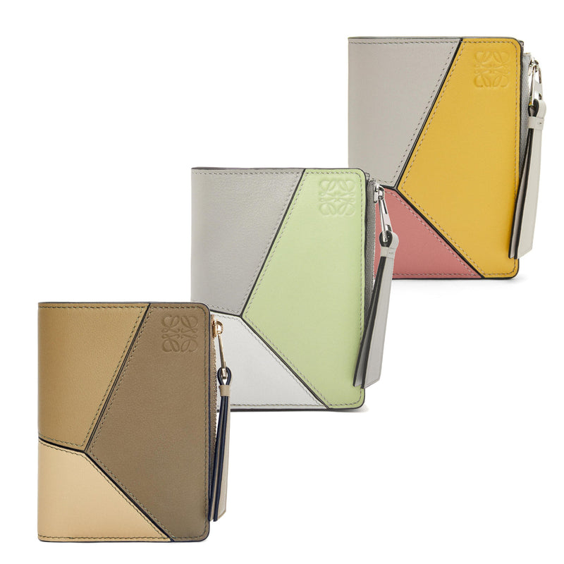 Puzzle slim bifold wallet in classic calf