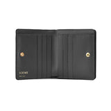 Repeat compact zip wallet in embossed silk calfskin