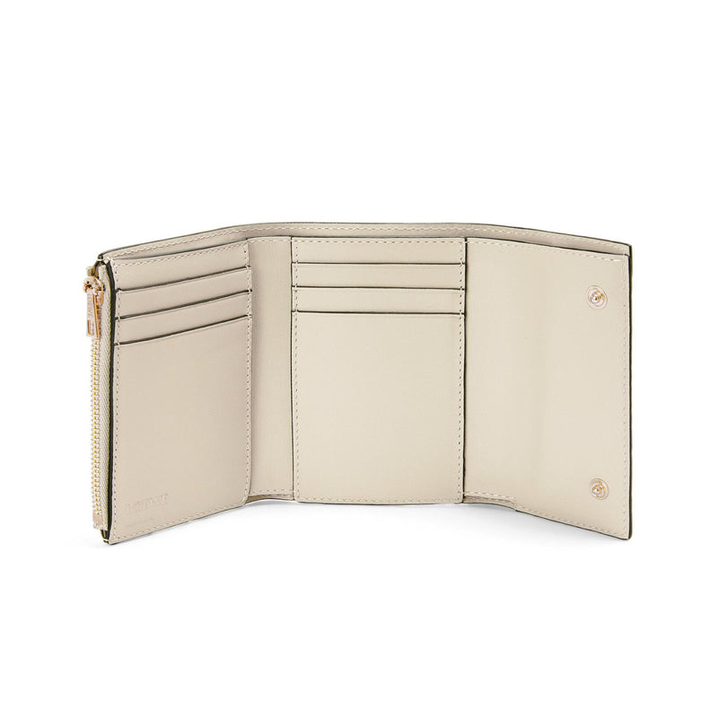 Repeat small vertical wallet in embossed silk calfskin