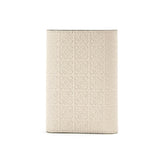 Repeat small vertical wallet in embossed silk calfskin