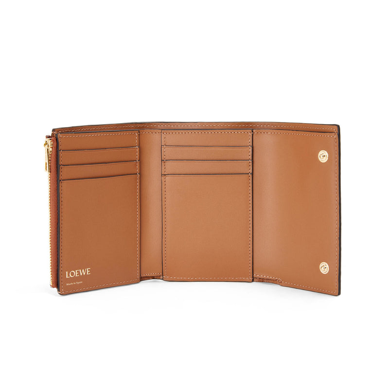 Repeat small vertical wallet in embossed silk calfskin