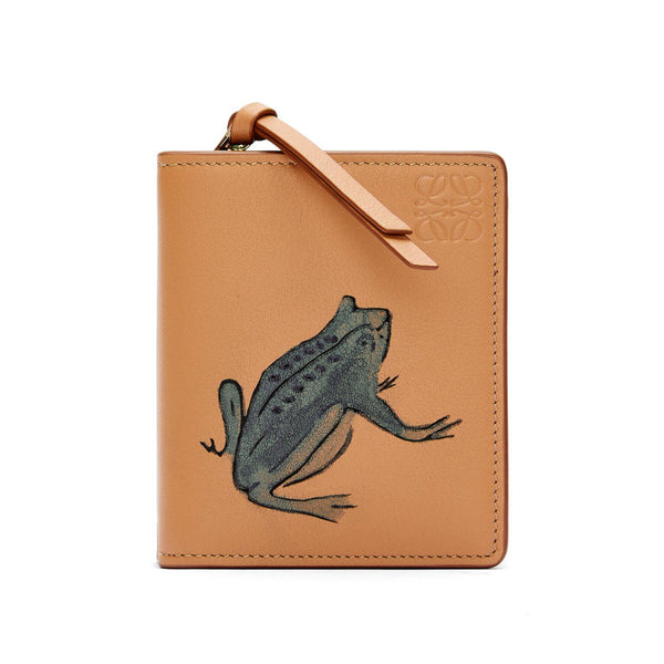 Frog compact zip wallet in classic calf