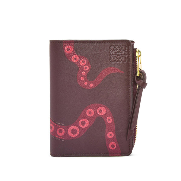 Octopus slim zip wallet in classic calfskin