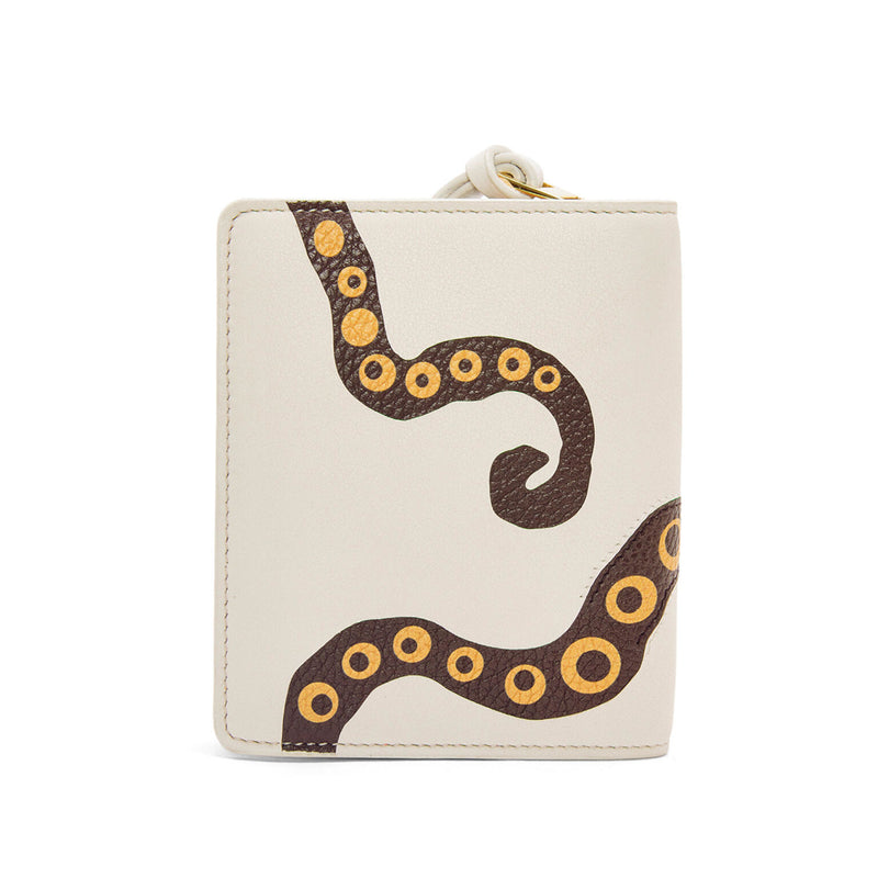 Octopus compact zip wallet in classic calf