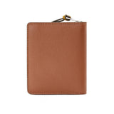Brand compact zip wallet in classic calfskin