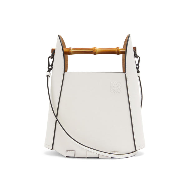 Bamboo bucket bag in calfskin