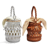 Fringes Bucket bag in calfskin