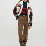 KNIT AND TEDDY BLOUSON