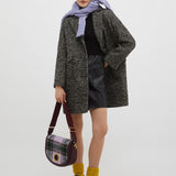 COAT IN CHEVRON TWEED