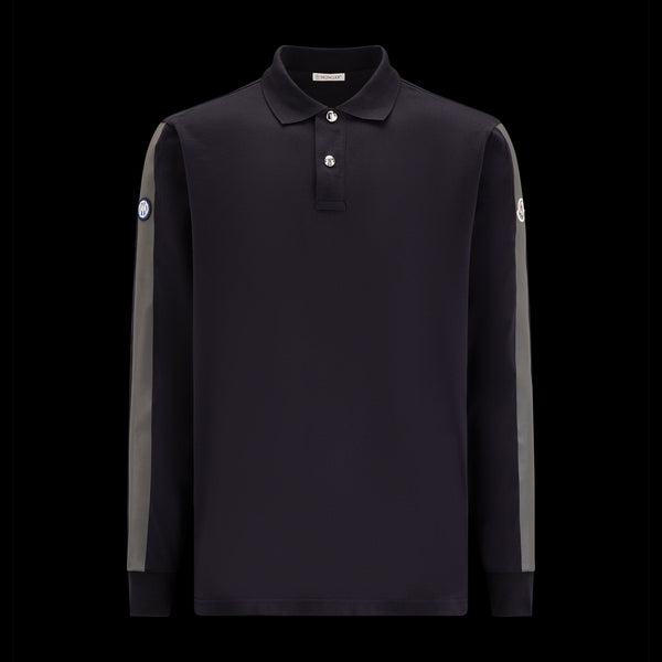 Inter x Moncler Long Sleeve Polo Shirt