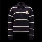 Striped Wool Polo Neck Jumper