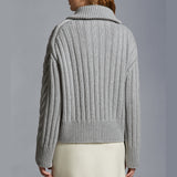 Cable Knit Cashmere Polo Neck Jumper