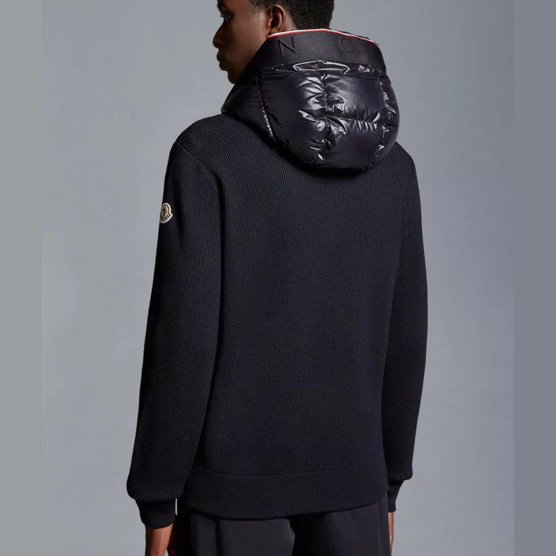PADDED WOOL HOODIE