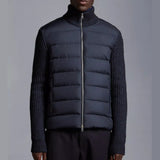 PADDED WOOL BLEND CARDIGAN