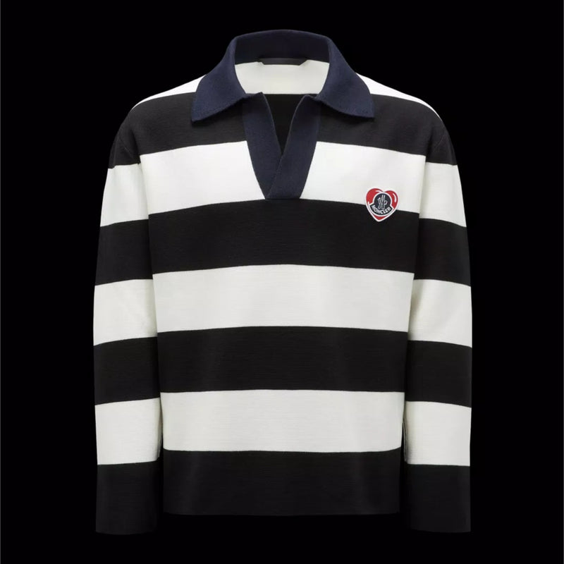 MONCOEUR MOTIF KNIT POLO SHIRT